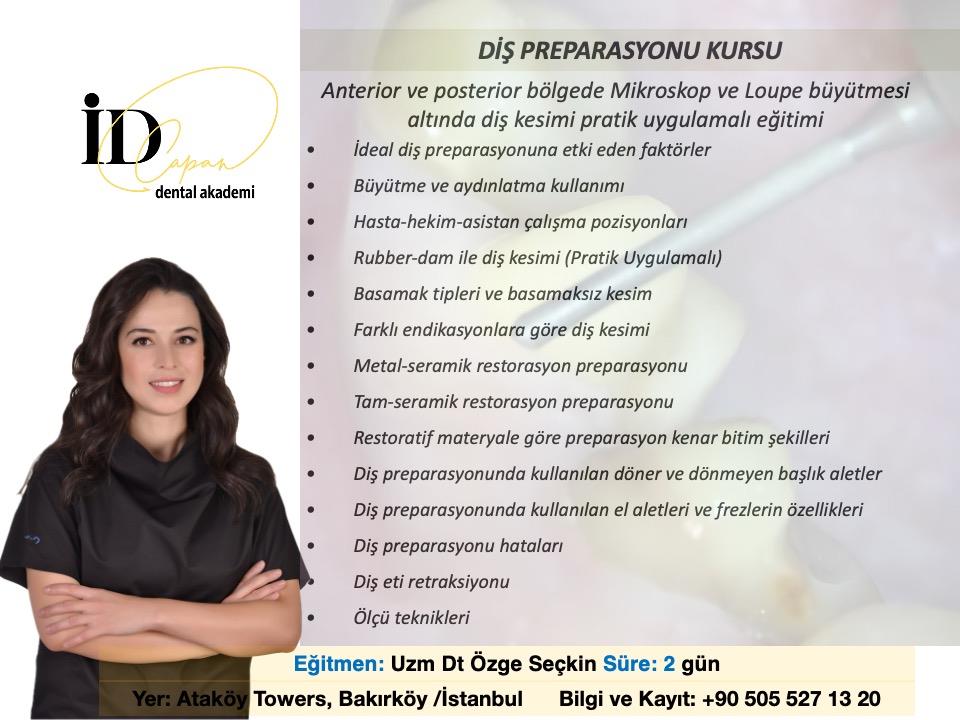 Diş Preparasyonu Kursu / Mikroskop & Loupe Altında Anterior-Posterior Kesim Teknikleri