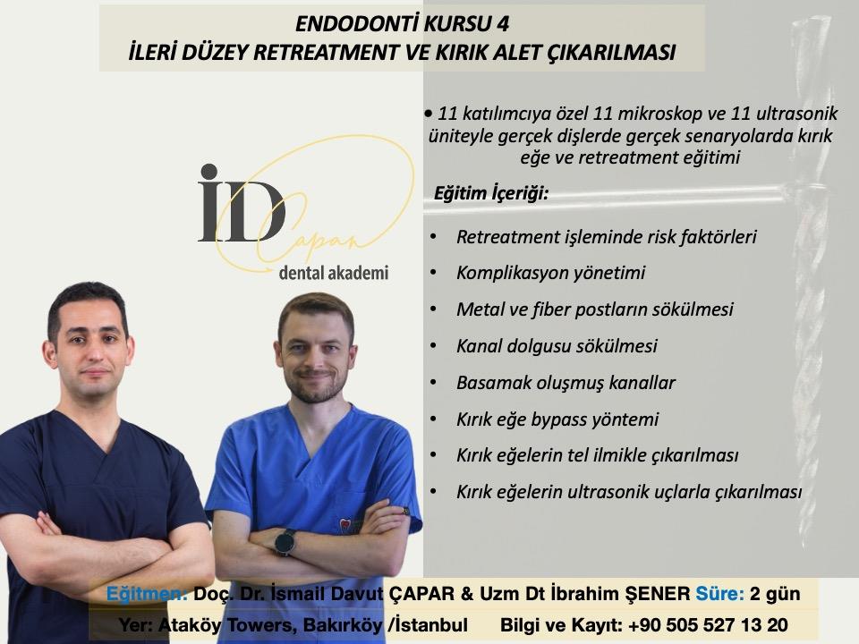 Endodonti Kursu 4 / İleri Düzey Retreatment ve Kırık Alet Çıkarılması